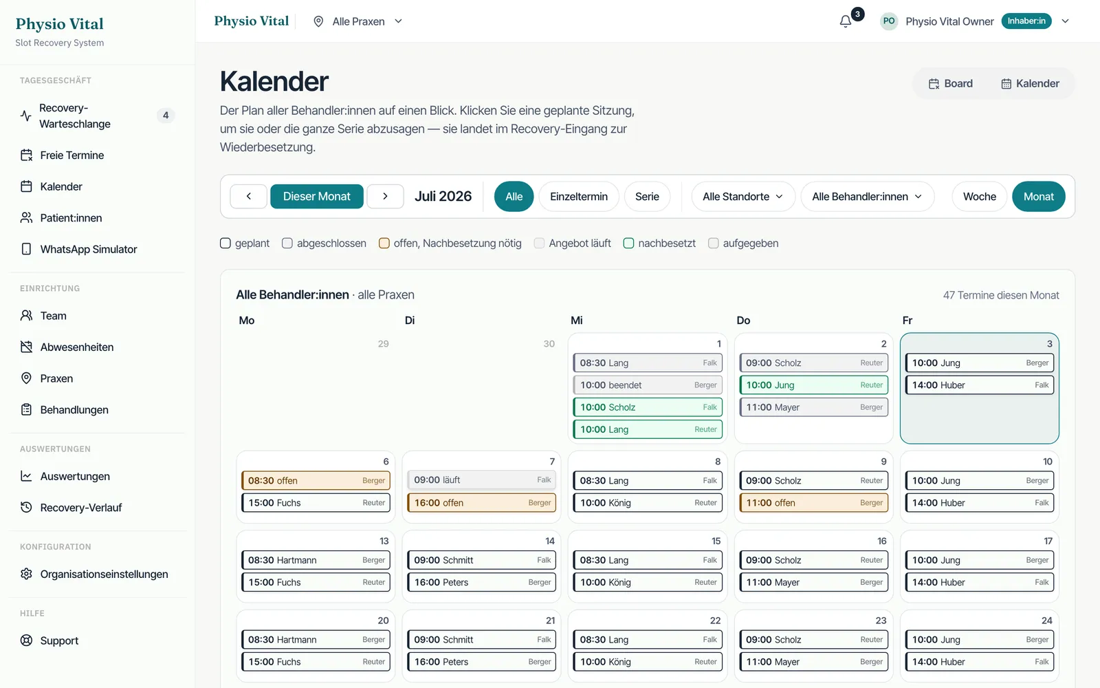 TerminJet: Calendar & series