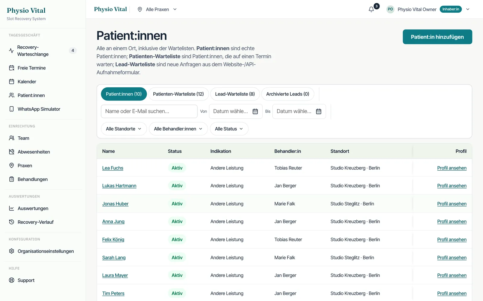 TerminJet: Waitlists & leads